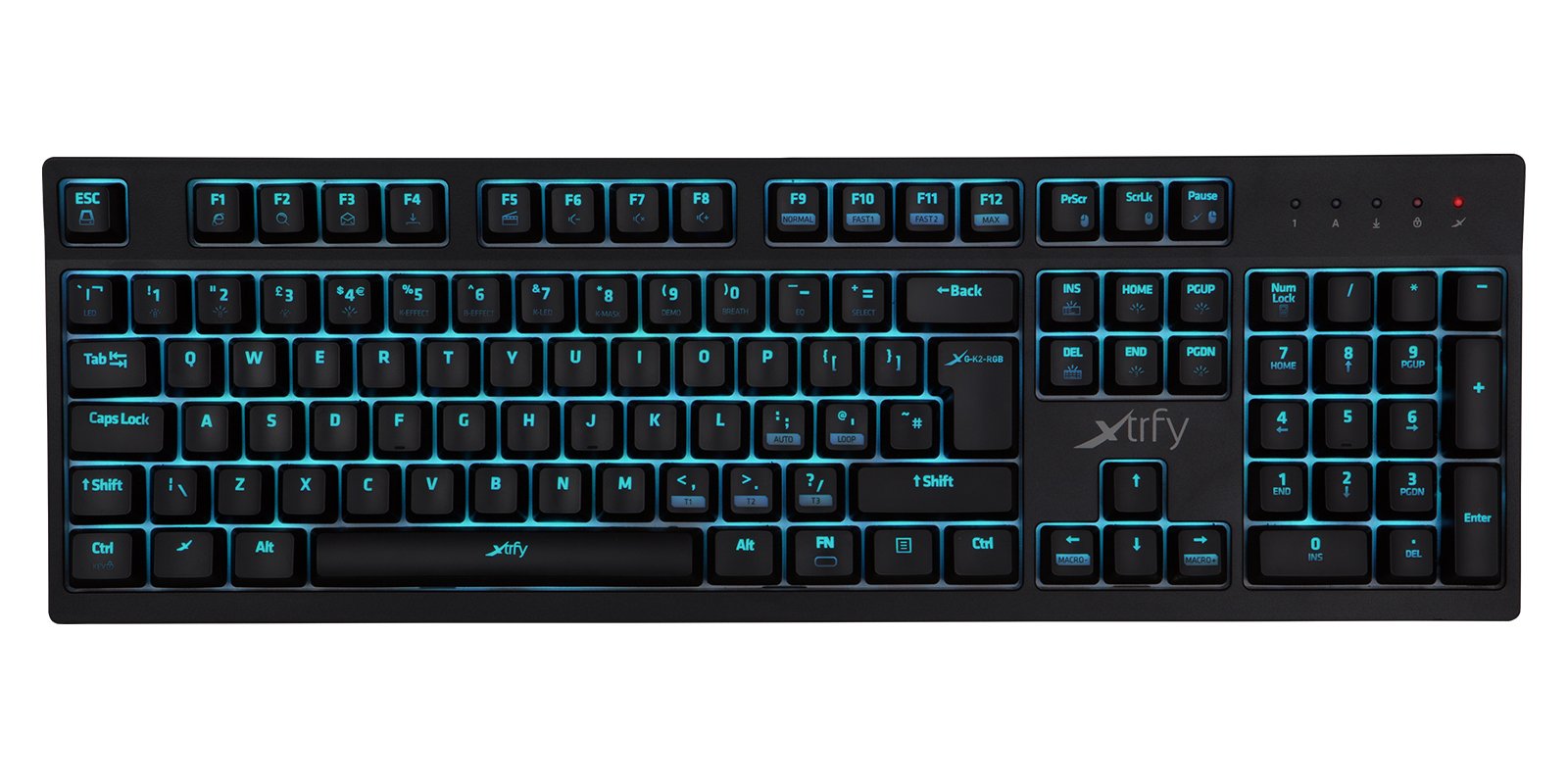 Amazon | Xtrfy（エクストリファイ）K2-RGB 英語配列 赤軸メカニカル